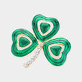 Lacquered Clover Brooch