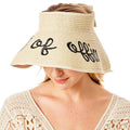 Out Of Office Message Roll Up Foldable Visor Sun Hat