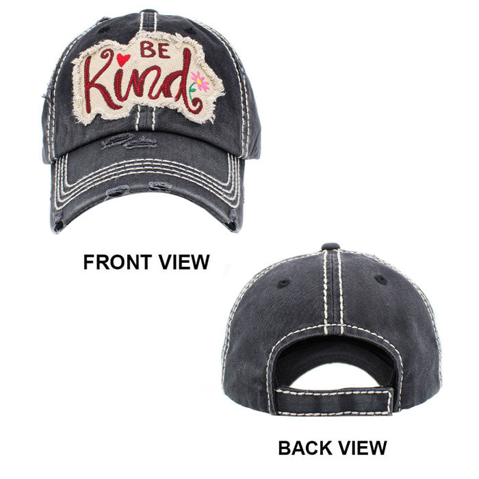 BE Kind Message Vintage Baseball Cap