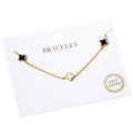 Gold Dipped Triple Quatrefoil Link Bracelet