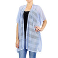 Striped Net Cover Up Kimono Poncho