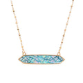 Trendy Patterned Hexagon Pendant Necklace