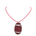 Felt Back Beaded Football Pendant Necklace