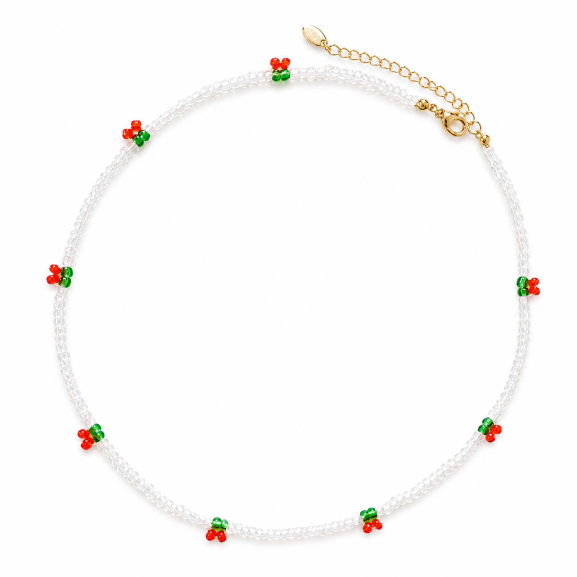 Cherry Dotty Beaded Necklace
