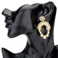 Pearl Metal Ball Cluster Abstract Dangle Earrings