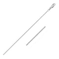 14k White Gold Round Cable Link Chain 1.1 mm