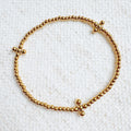 Dot Dot Golden Cross Stretch Bracelet