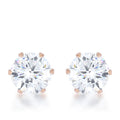 Reign 3.4ct CZ Stainless Steel Stud Earrings