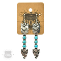 Silver arrow earring