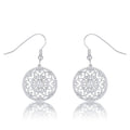 .95 Ct Interlocking Circle and CZ Earrings