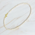 Clover Clasp Genuine Pearl Necklace