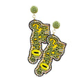Holy Guacamole Message Beaded Dangle Earrings