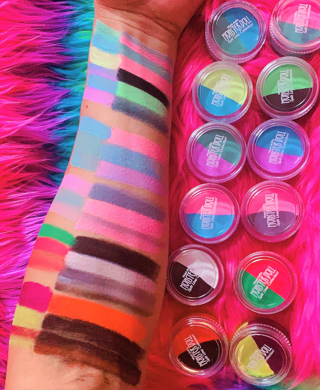 (HUGE!) Monster Doll MOANICA D'KAY *UV Neon Pastel* SPLIT LINER/FACE/BODY PAINT