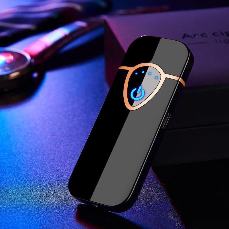Luxury Modern New Personality USB Cigarette Lighter Fingerprint Induction Electronic Lighter Rechargeable