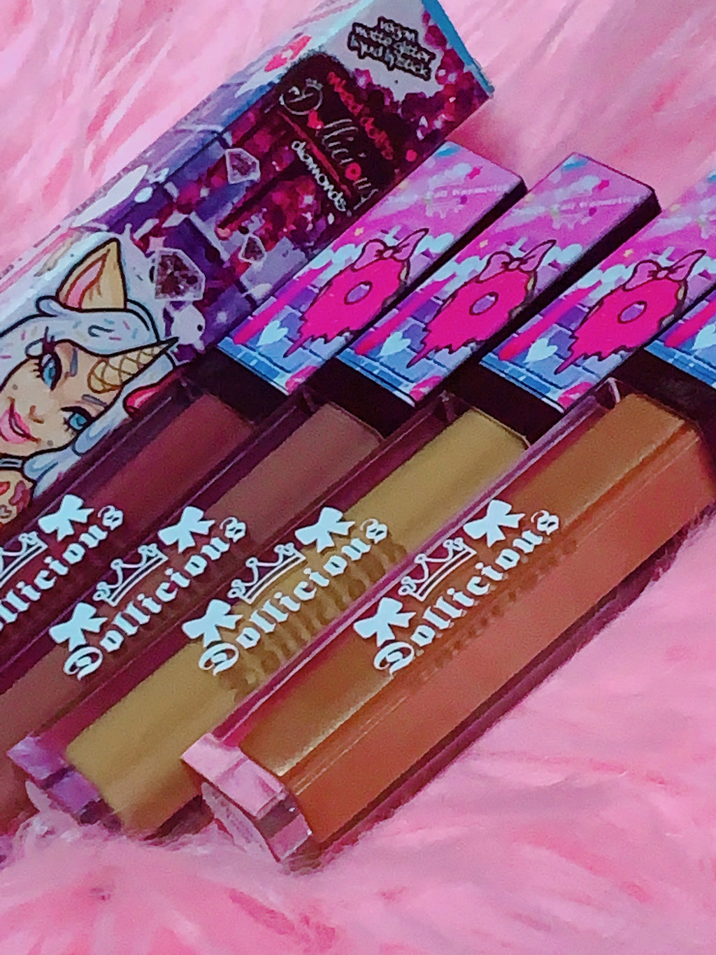 THE "NUDES/GOLDS!!" DOLLICIOUS MATTE VEGAN LIQUID LIPSTICK