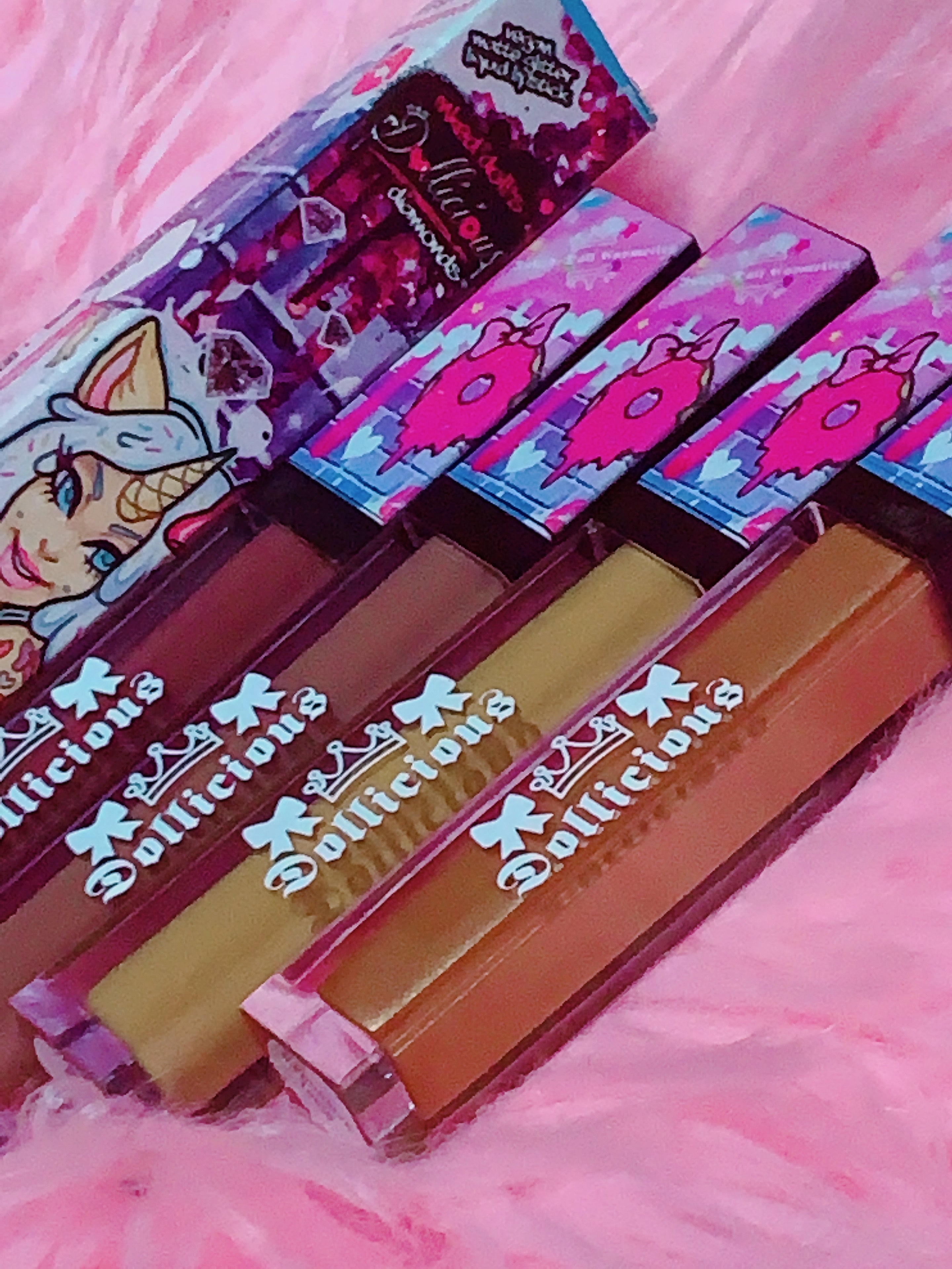 THE "NUDES/GOLDS!!" DOLLICIOUS MATTE VEGAN LIQUID LIPSTICK