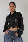 City of Angels Pearl Blouse- Black
