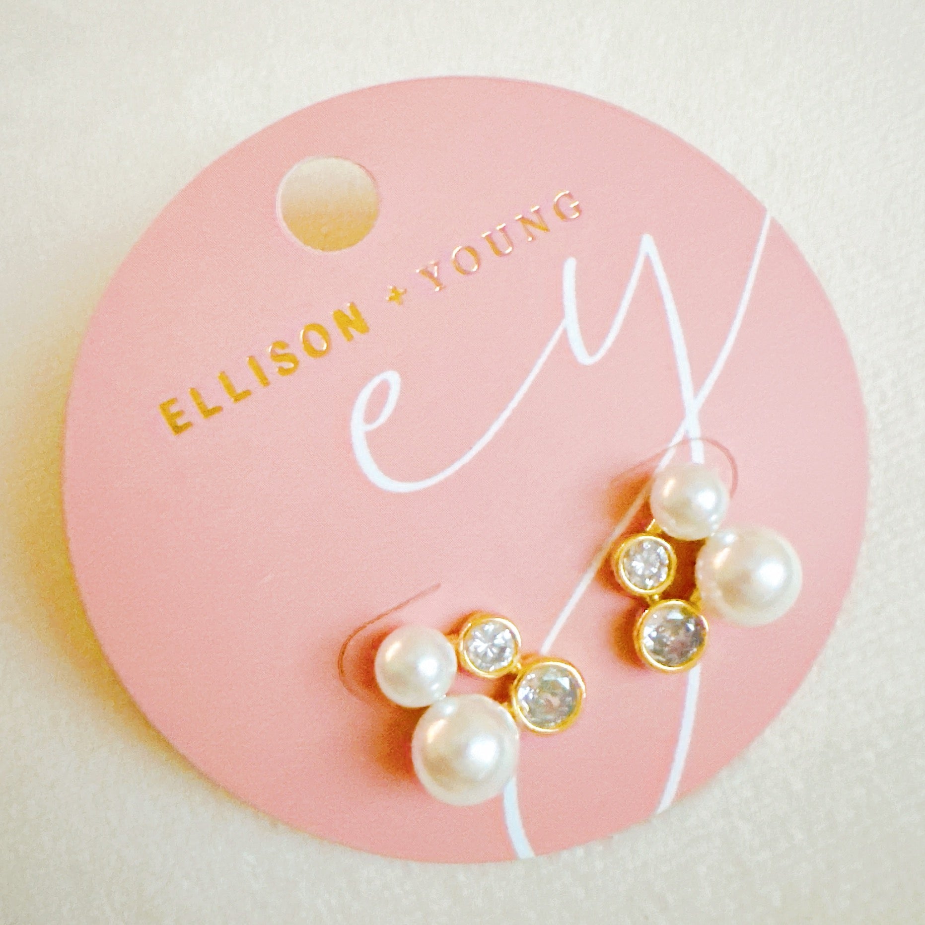 Pearl And Diamond Stud Earrings