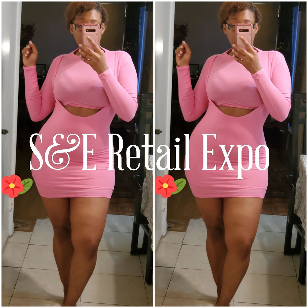 Pink Suspender Dress