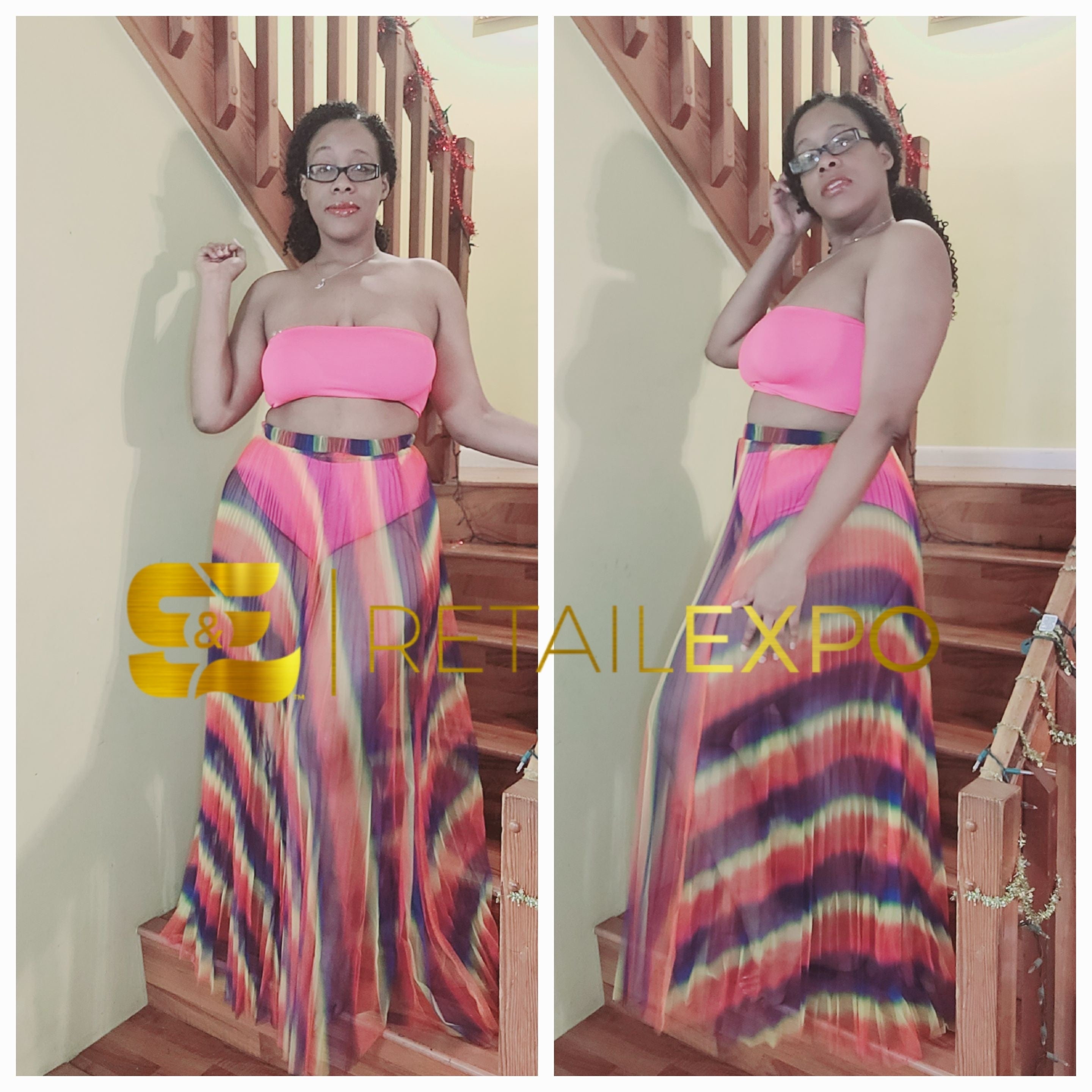 "Sweet Like Sugar" Fuchsia Vacation Swimwear Skirt Set