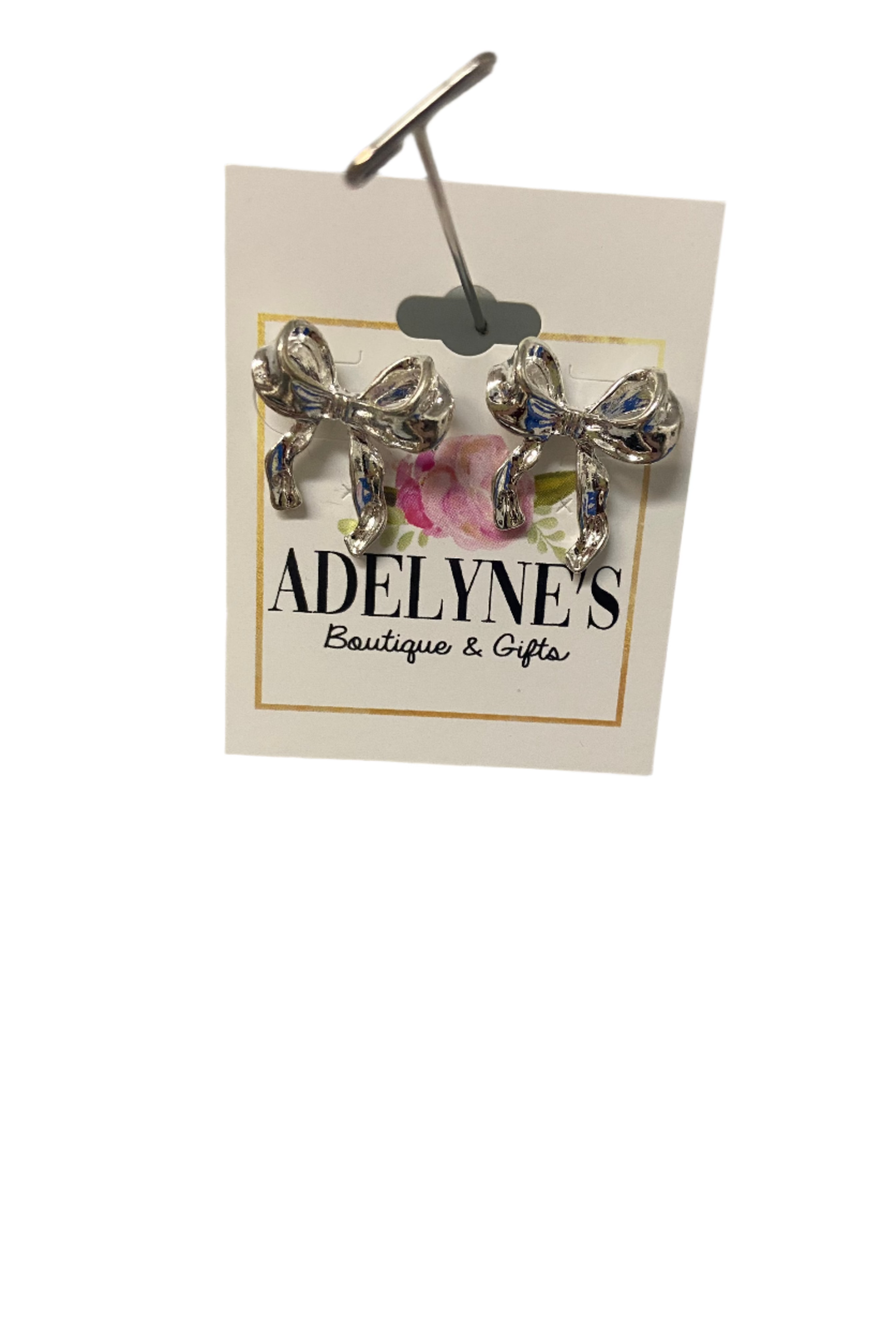 Silver Bow Earrings FINAL SALE