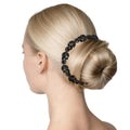 Teardrop Stone Accented Bun Wrap Headpiece