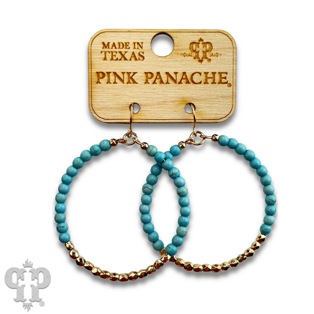 Round bead circle earring, last call