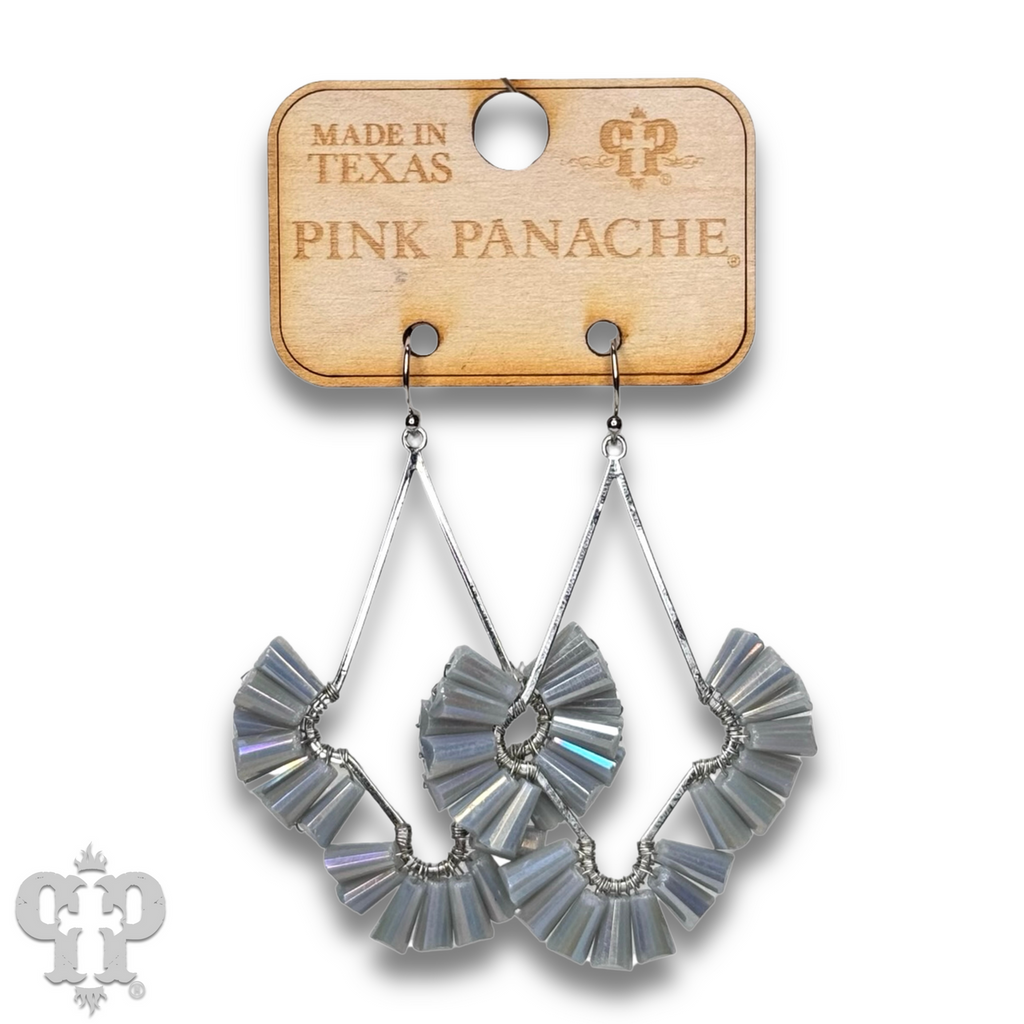 Teardrop earring with fluted beads - Last Call