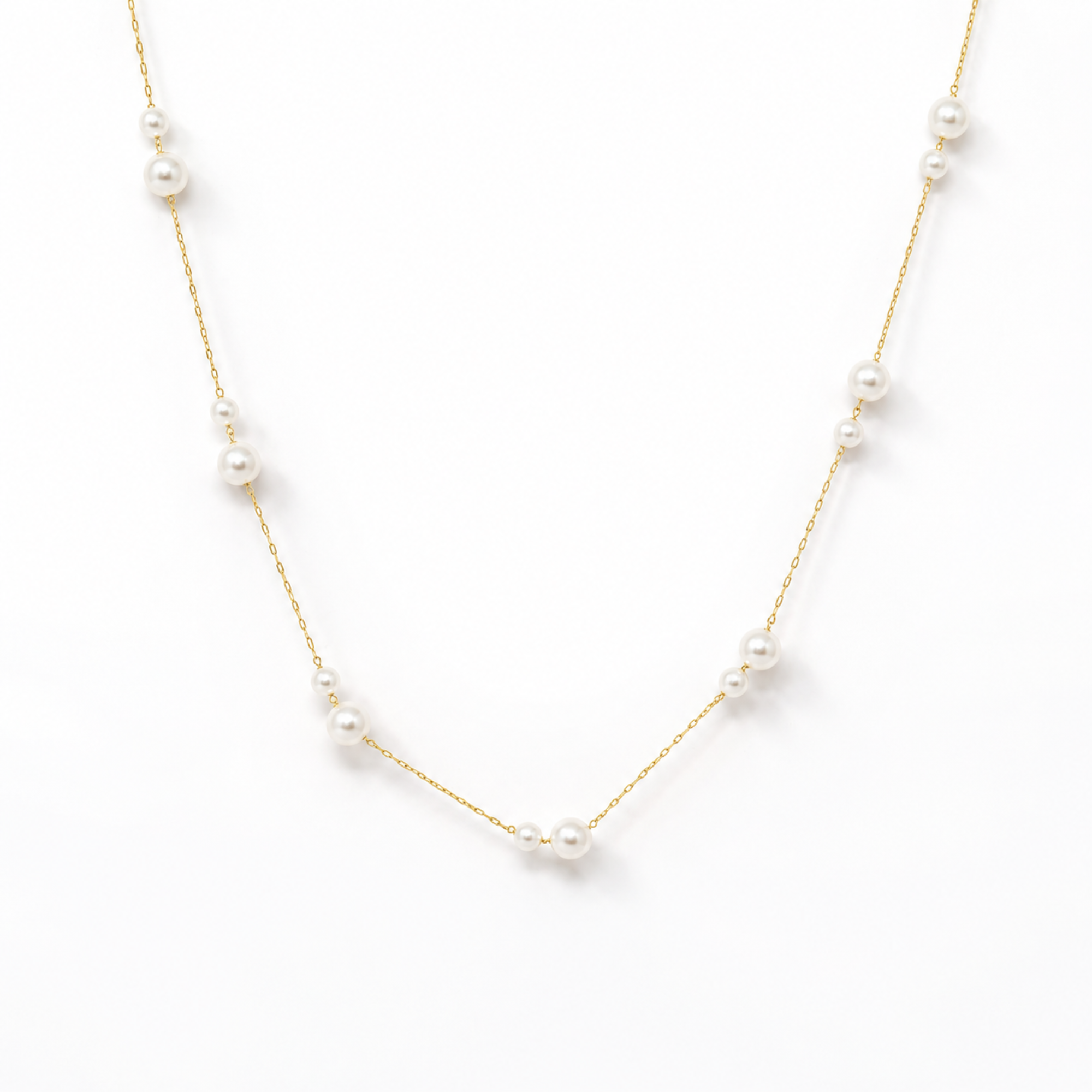 Lovely Lady Dainty Pearl Necklace
