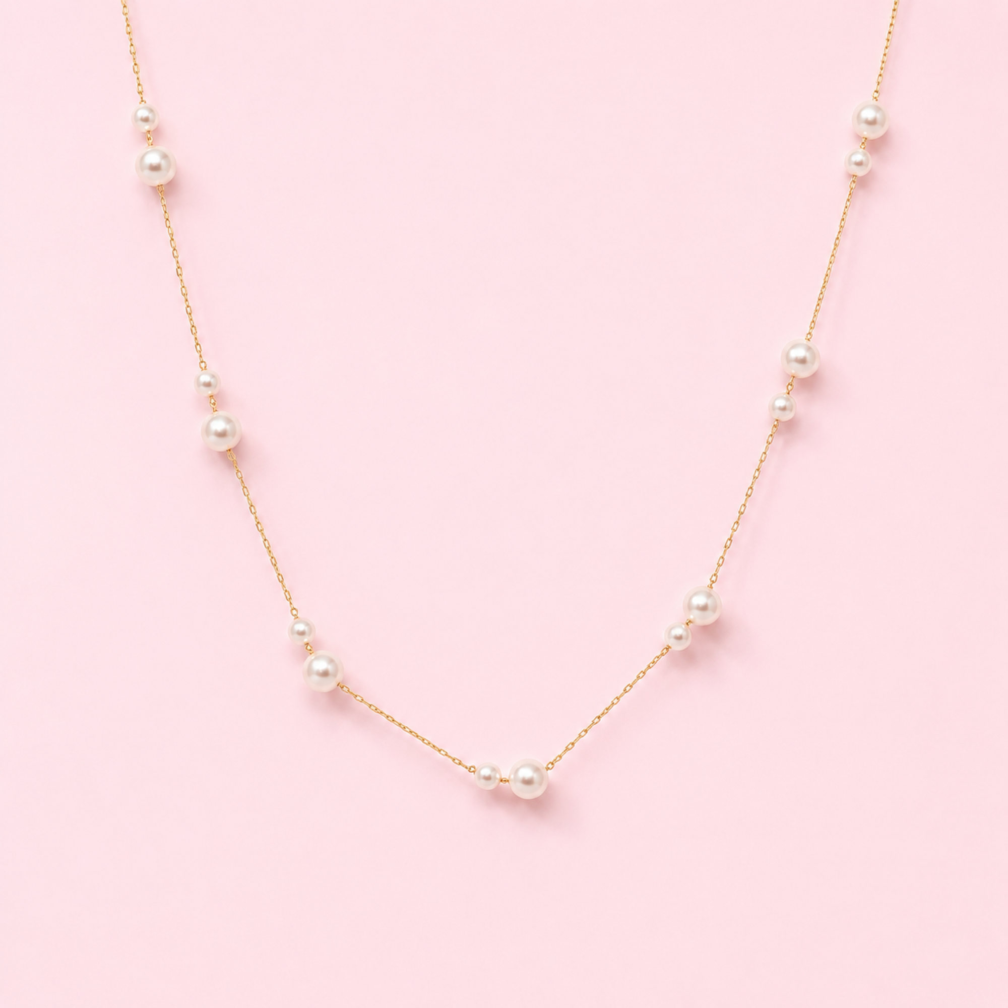 Lovely Lady Dainty Pearl Necklace