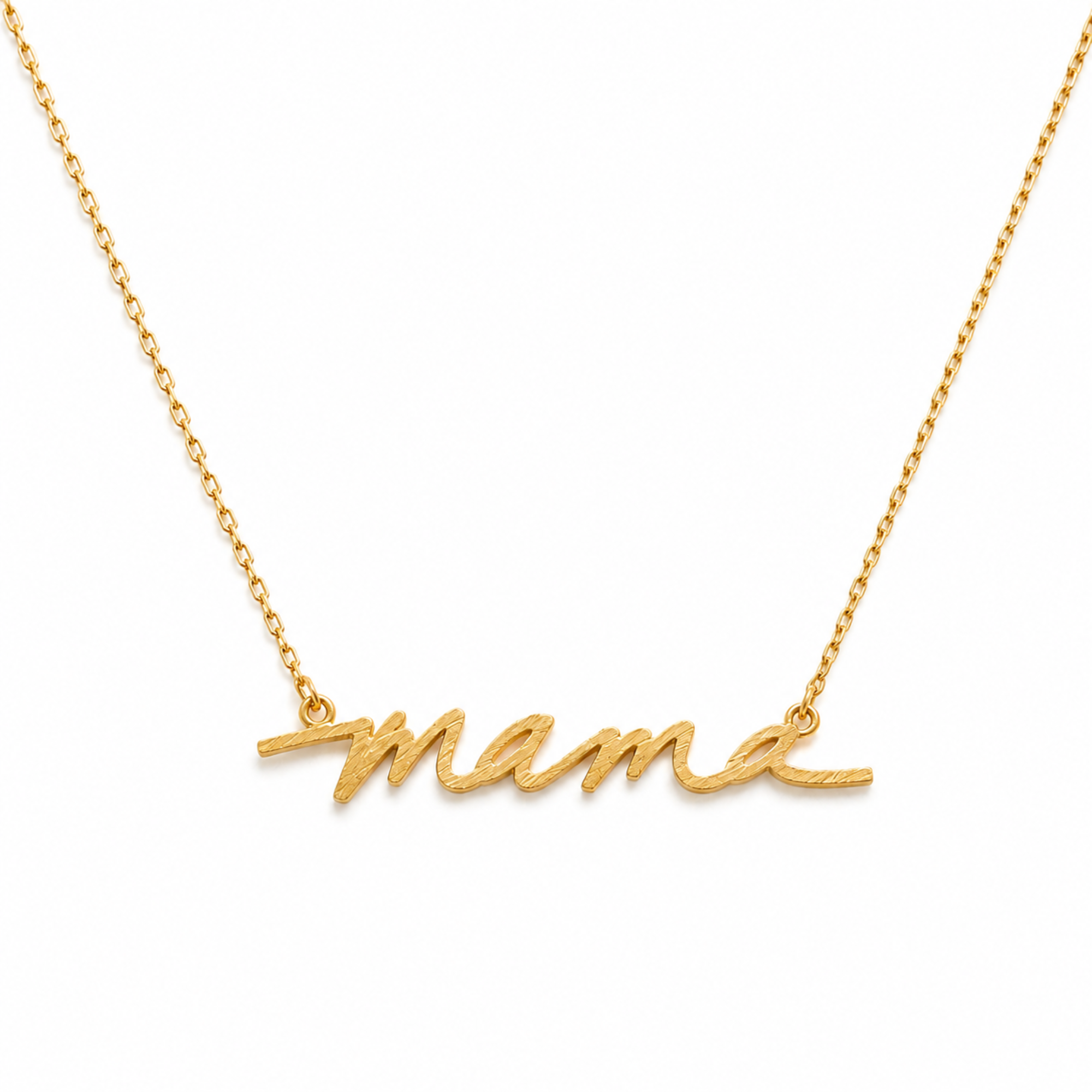 Mama Script Necklace