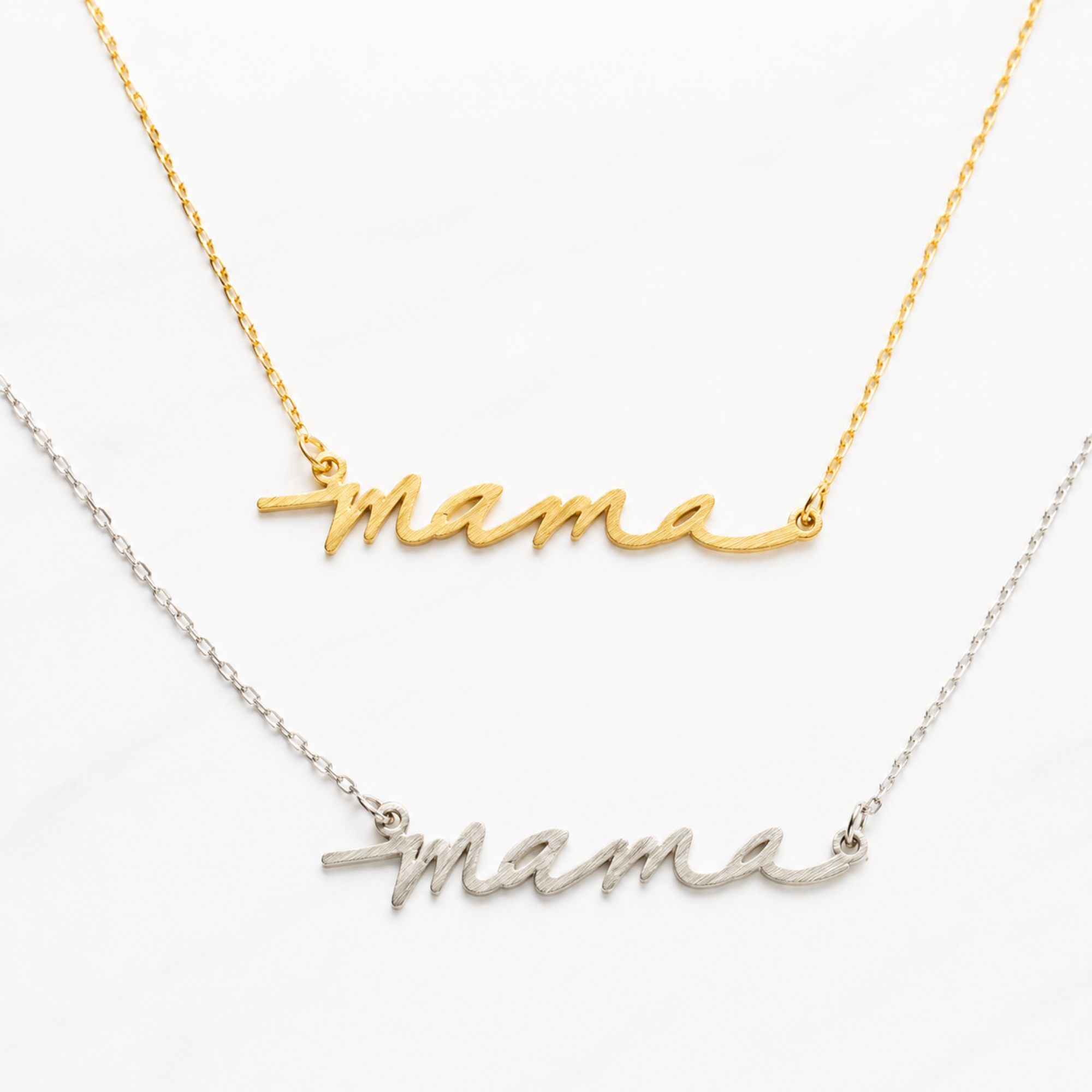 Mama Script Necklace
