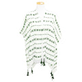 Aztec Pattern Tassel Poncho Kimono Cover Up