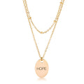 Double Chain HOPE Necklace Gold