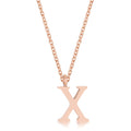 Elaina Stainless Steel X Initial Necklace