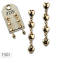 Heart drop earring