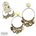 Heart charm earring