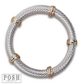 Cable wire stretch bangle bracelet, last call