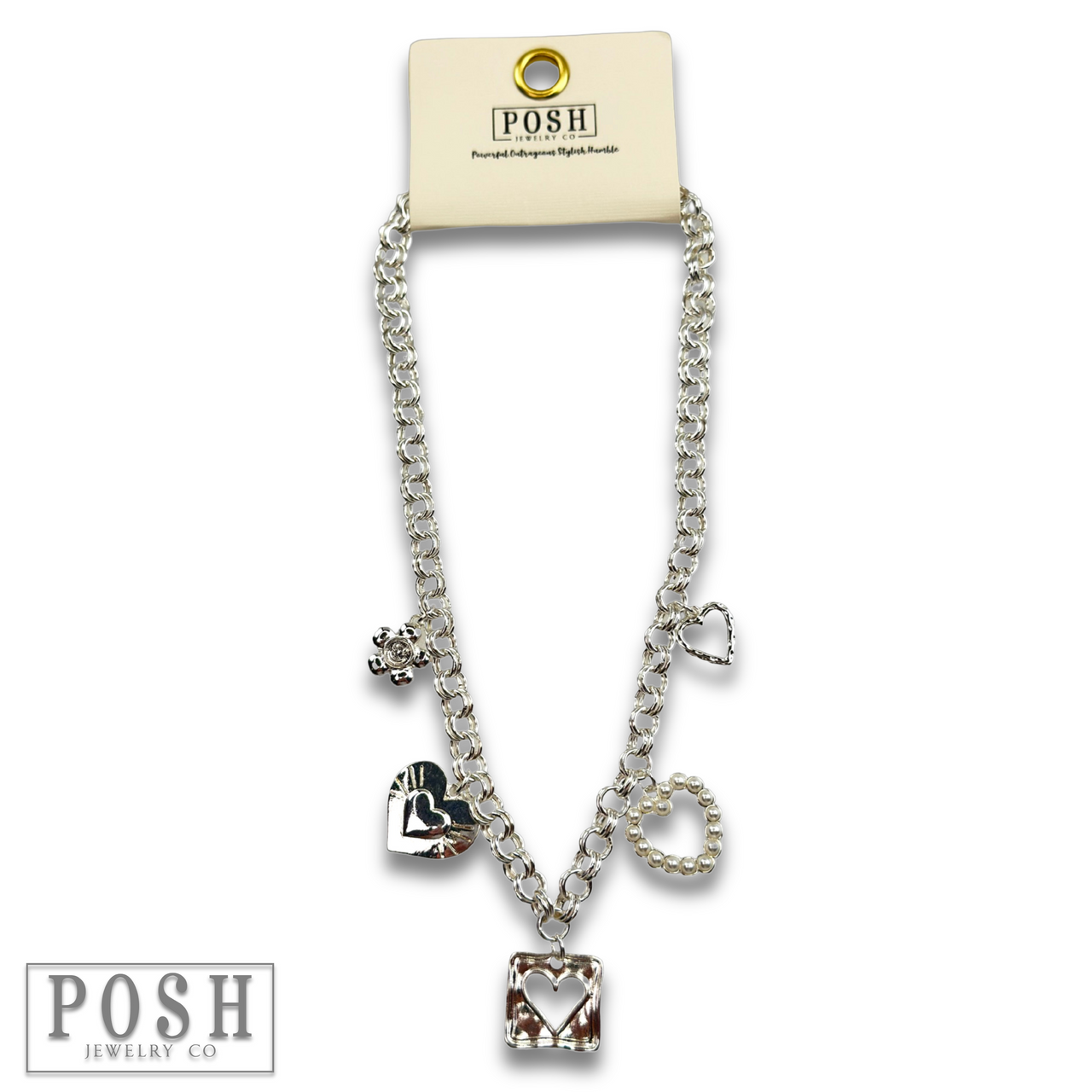 Flirty charm necklace