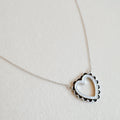 Preciously Scallop Edged Heart Necklace