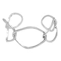 Solid Brass Open Metal Link Cuff Bracelet