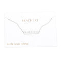 White Gold Dipped mama Metal Message Charm Bracelets