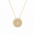 Shine Circle Cross Necklace