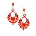 Marquise Crystal Chandelier Statement Evening Earrings