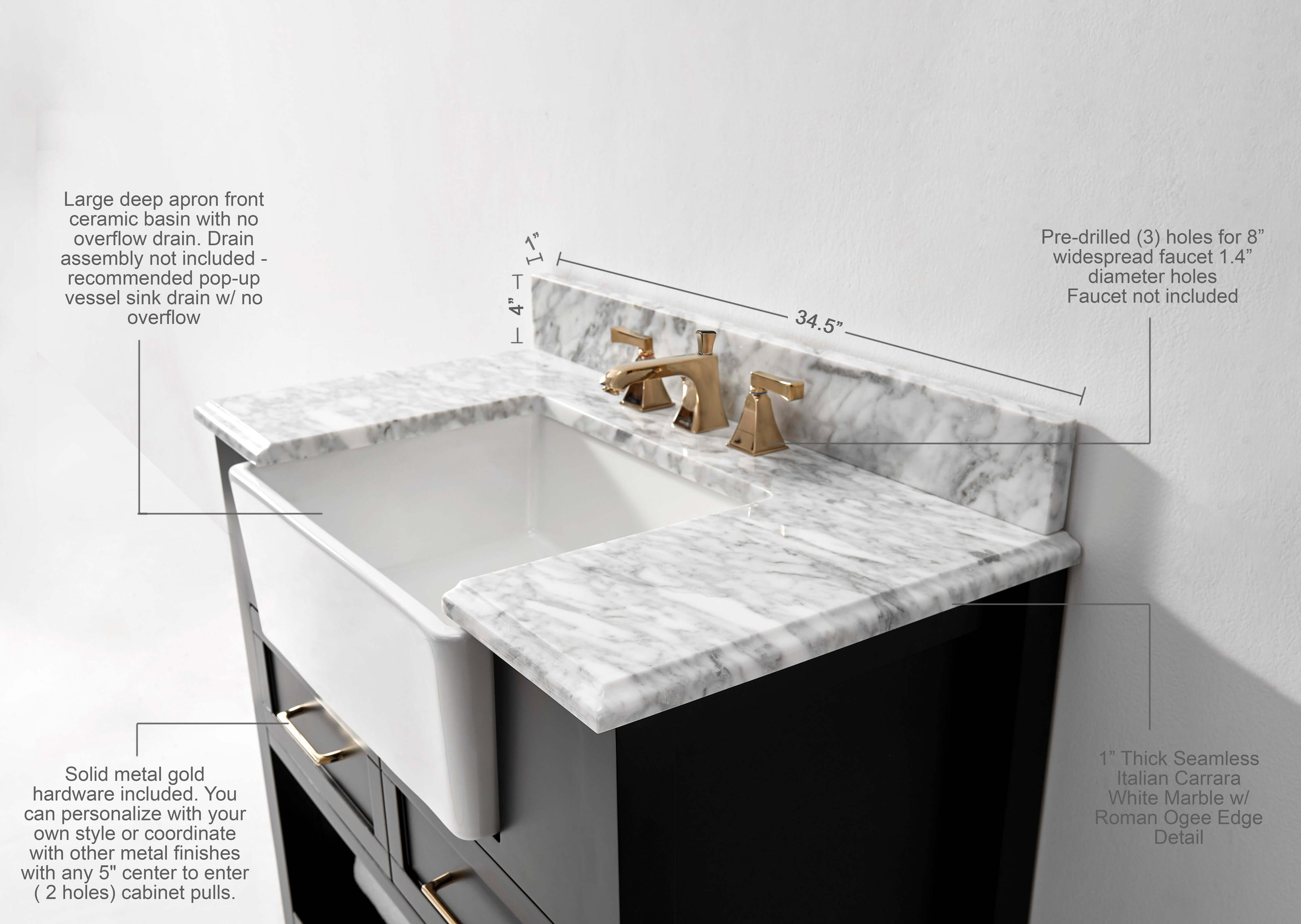 Hayley 36" Bath Vanity Set