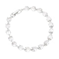 CZ Heart Link Evening Bracelet