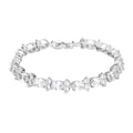 CZ Round Oval Cluster Evening Bracelet
