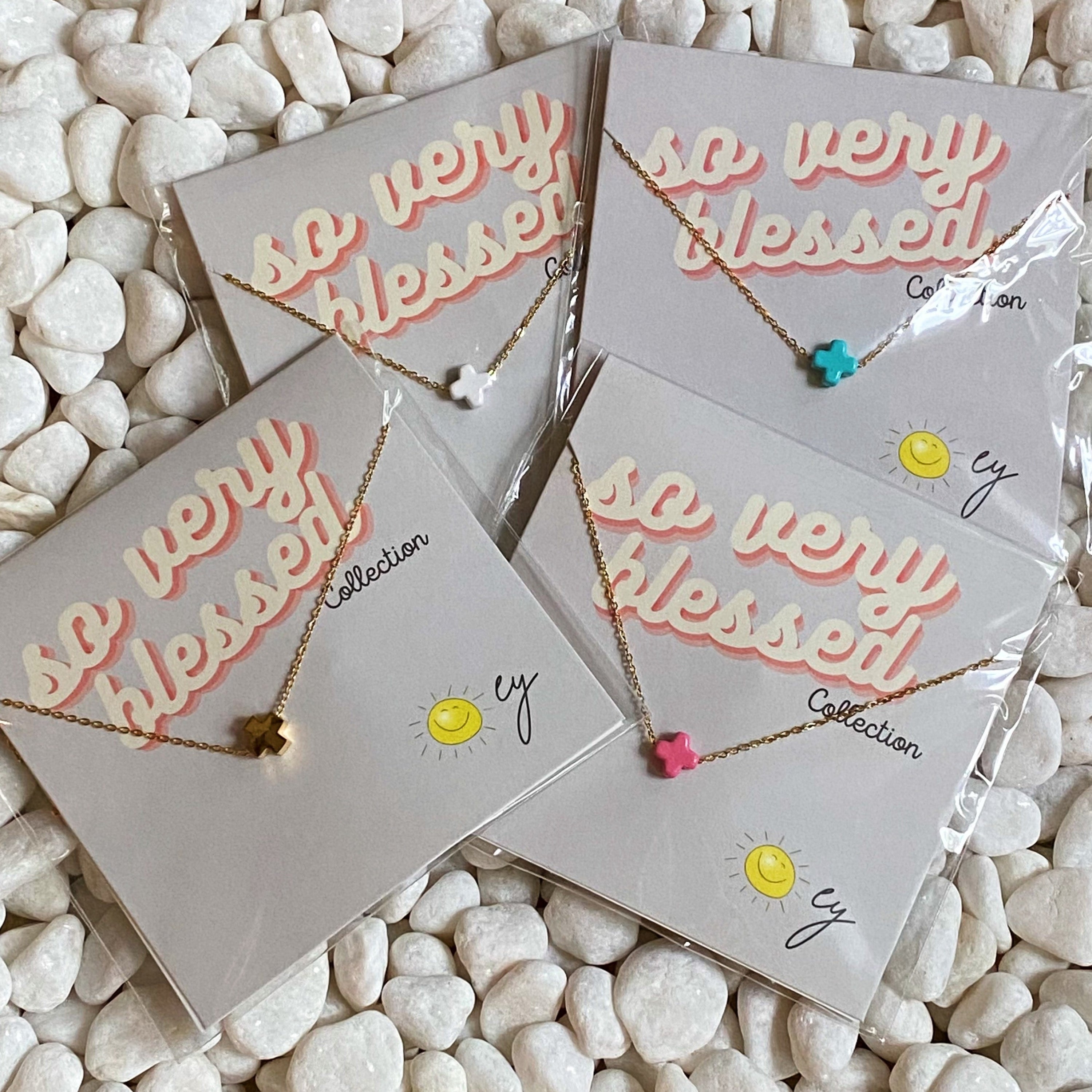 So Very Blessed Cross Necklace – Waterproof Gold Chain