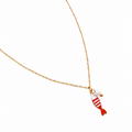 Striped Fish & Pearl Necklace – Nautical, Cute Style
