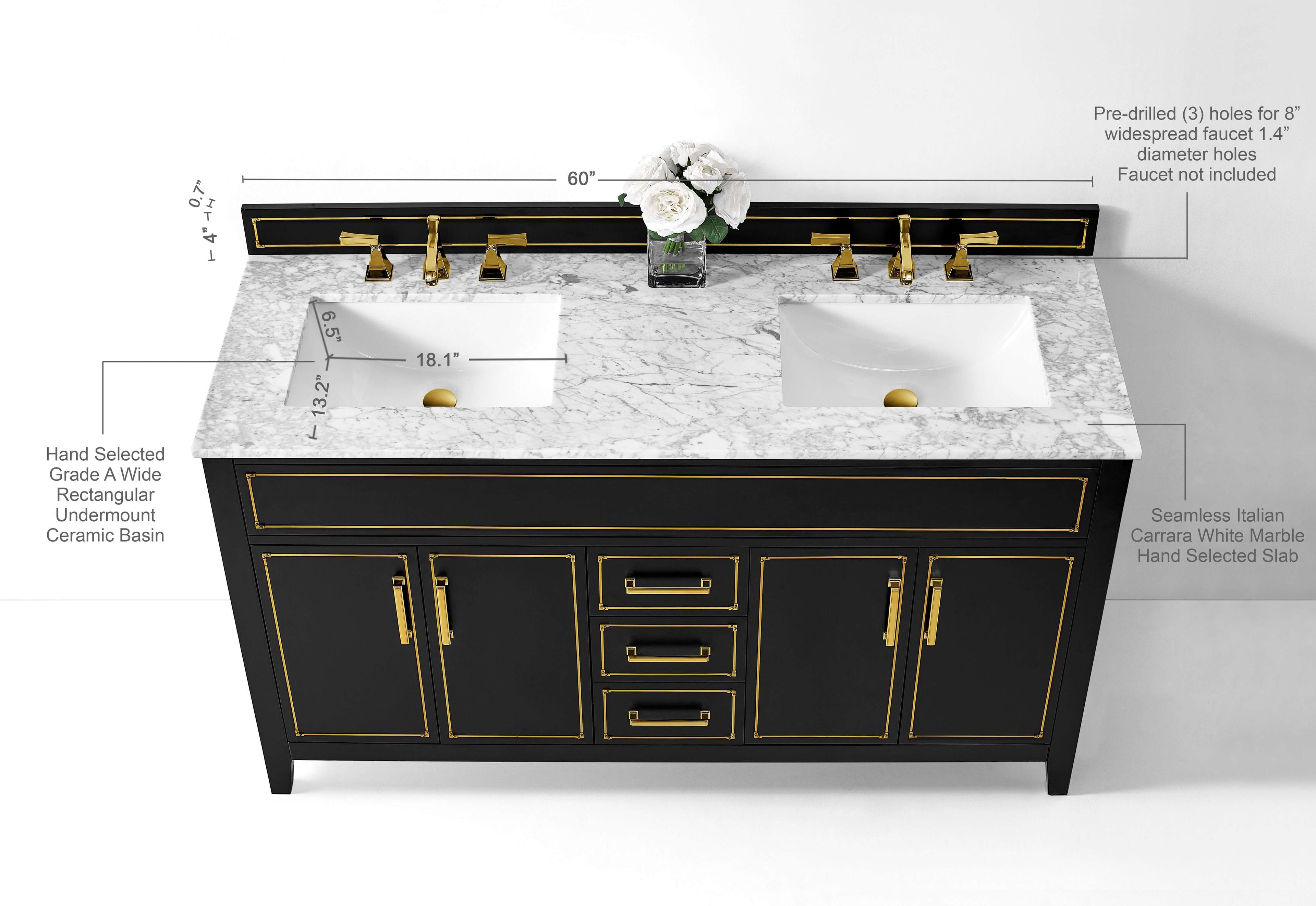 Aspen 60" Bath Vanity Set